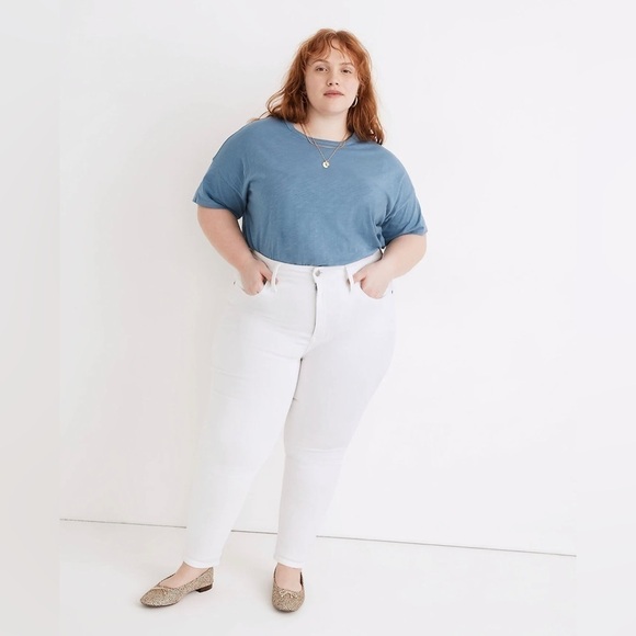 Madewell Plus High-Rise Skinny Jeans in Pure White Size 20W NWT - Picture 1 of 5